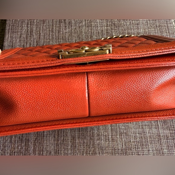 Rare Cognac Medium Chanel Boy Bag - Picture 5 of 14